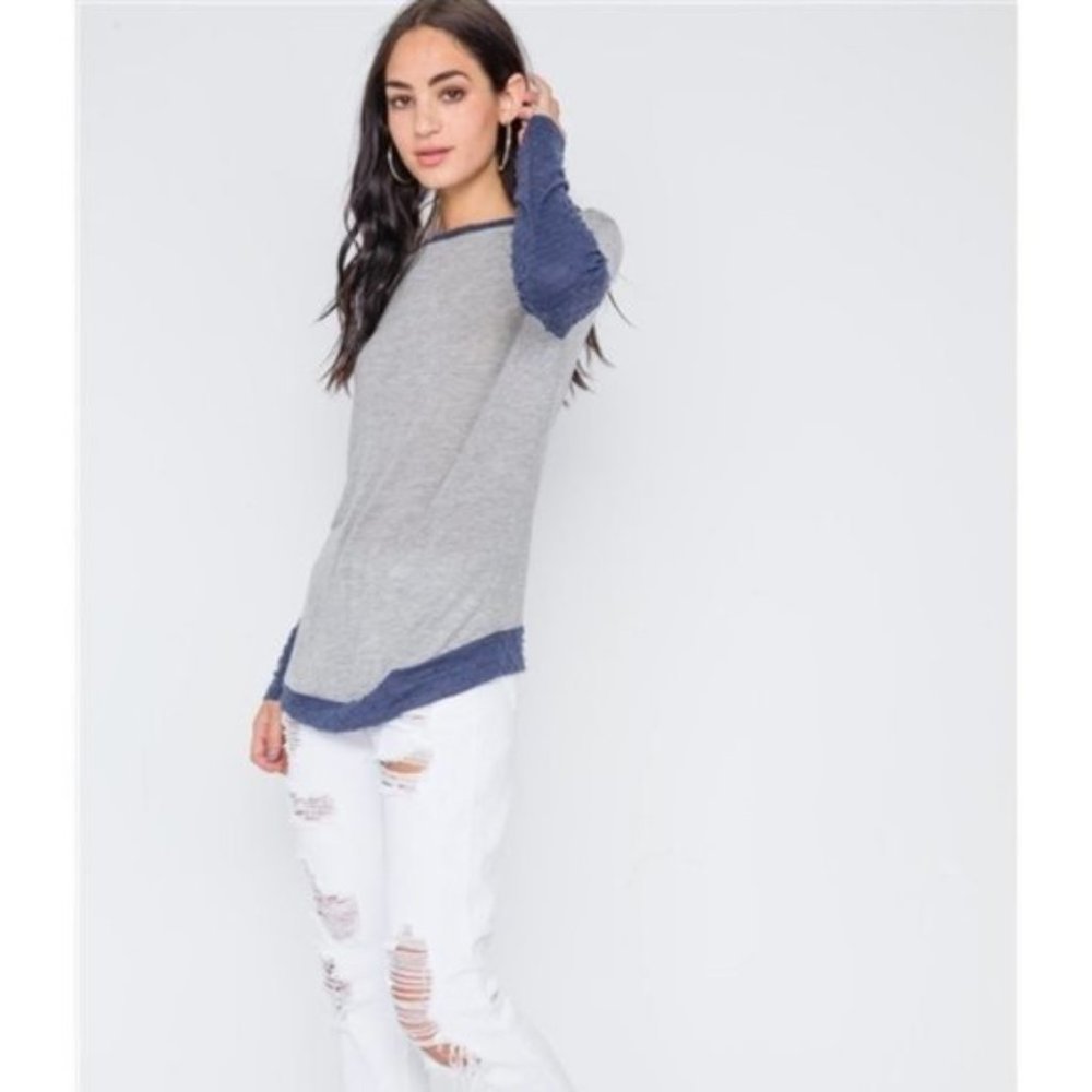 🆕Lightweight Knit Distressed Shirt